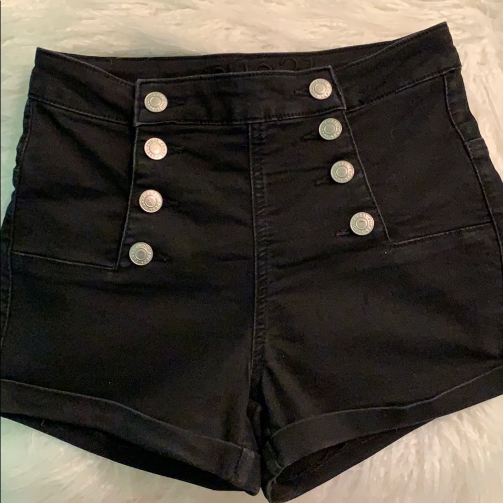 Rue21 Black High Waisted Sailor Shorts